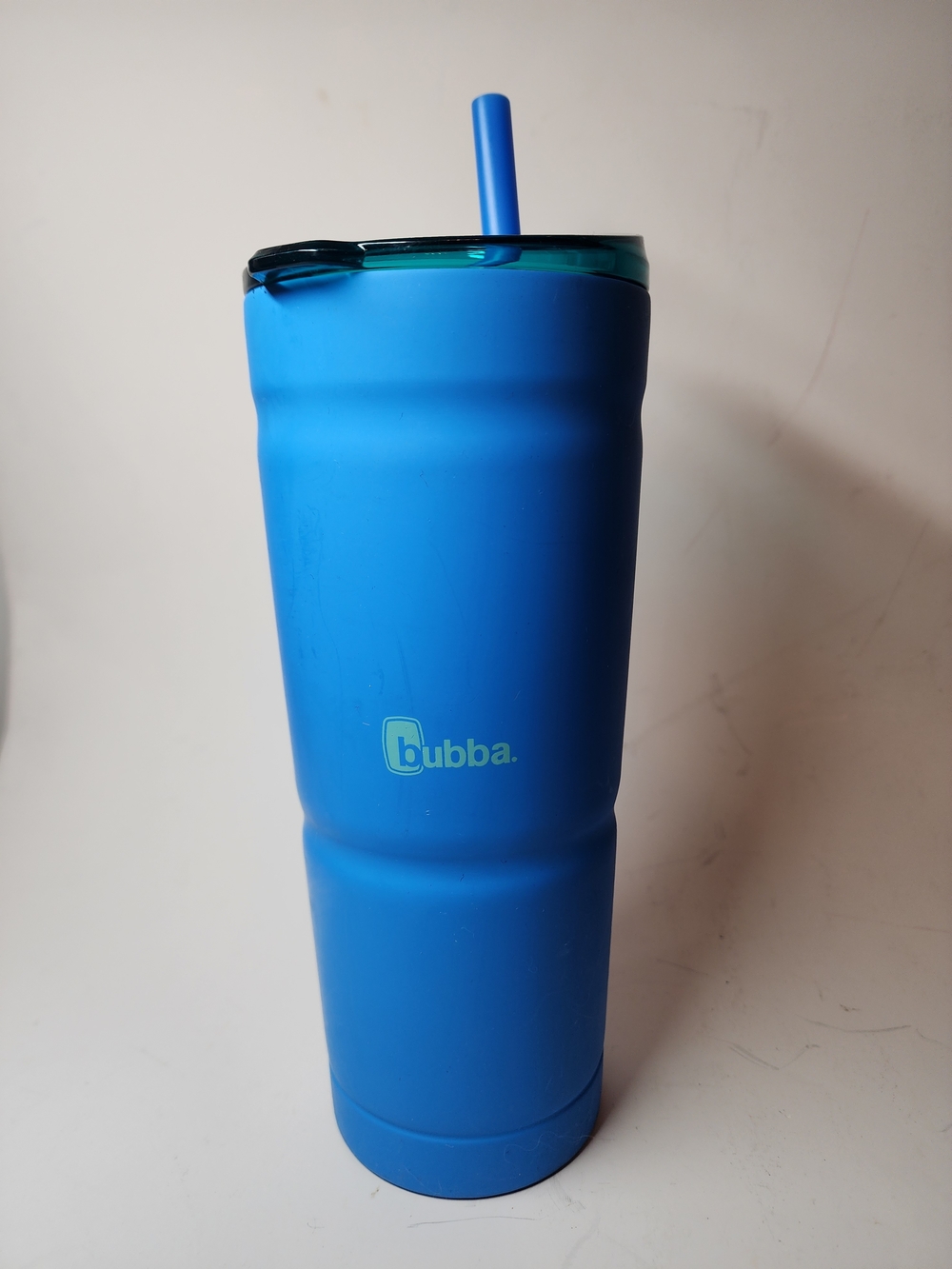 Bubba 24 oz Vacuum Insulated Blue Stainless Tumbler with Teal Lid & Blue Straw